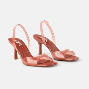 Zara vinyl high heels
